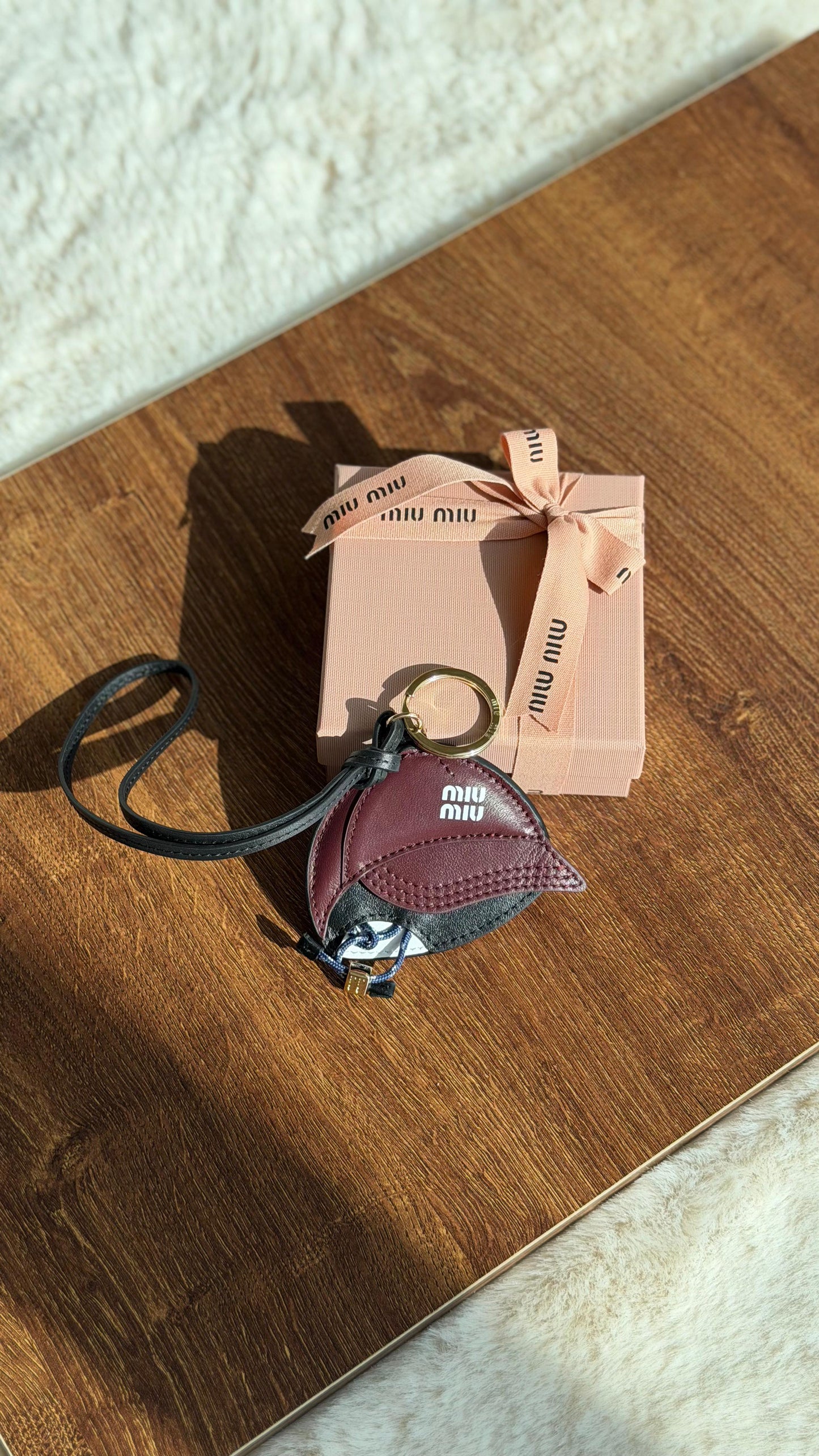 Miu Miu Leather key ring trick