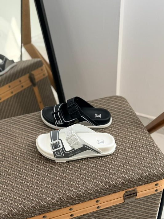 Louis Vuitton Men’s Double Strap Luxury Buckle Sandals