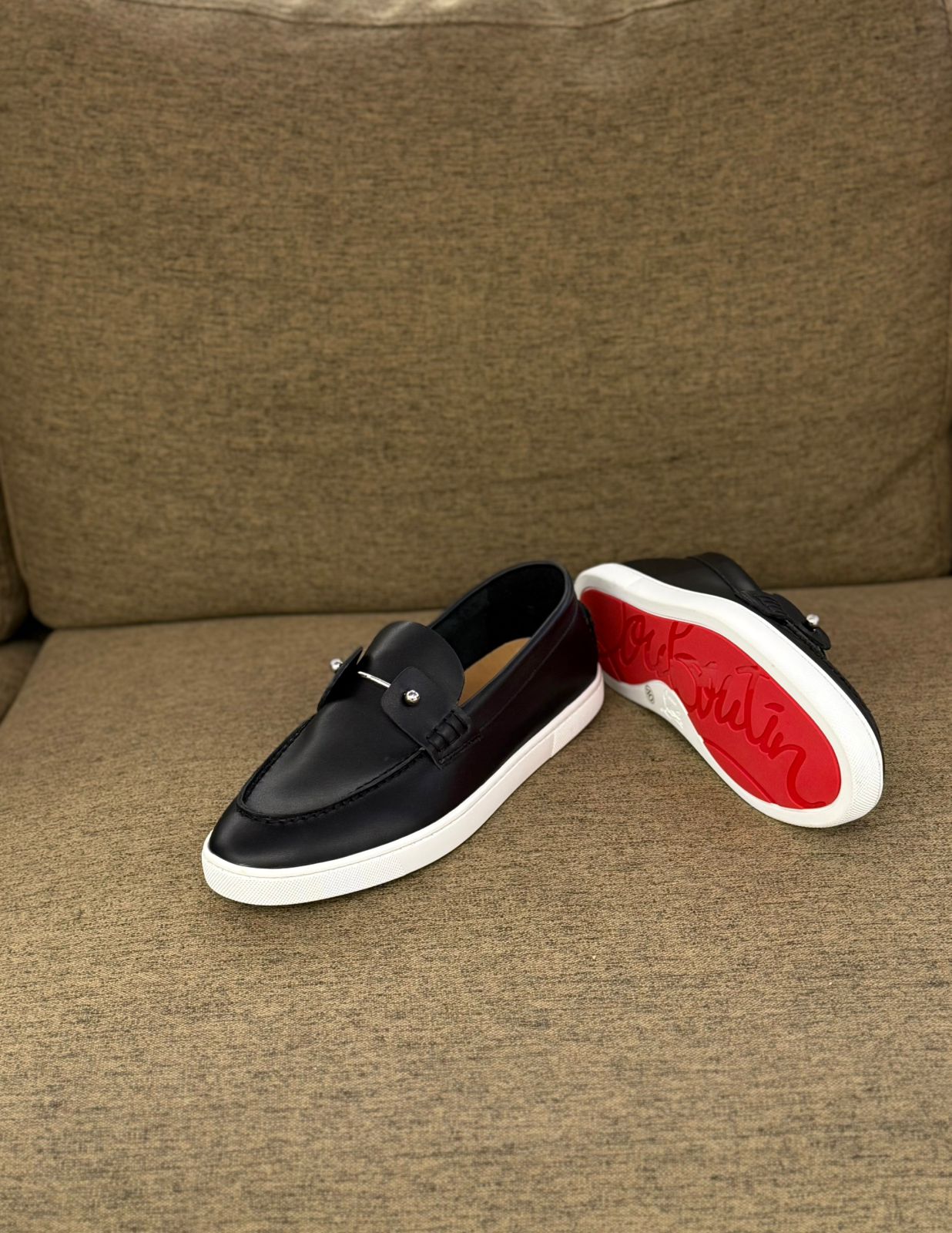 Christian Louboutin Men’s Classic Slip-On Loafers