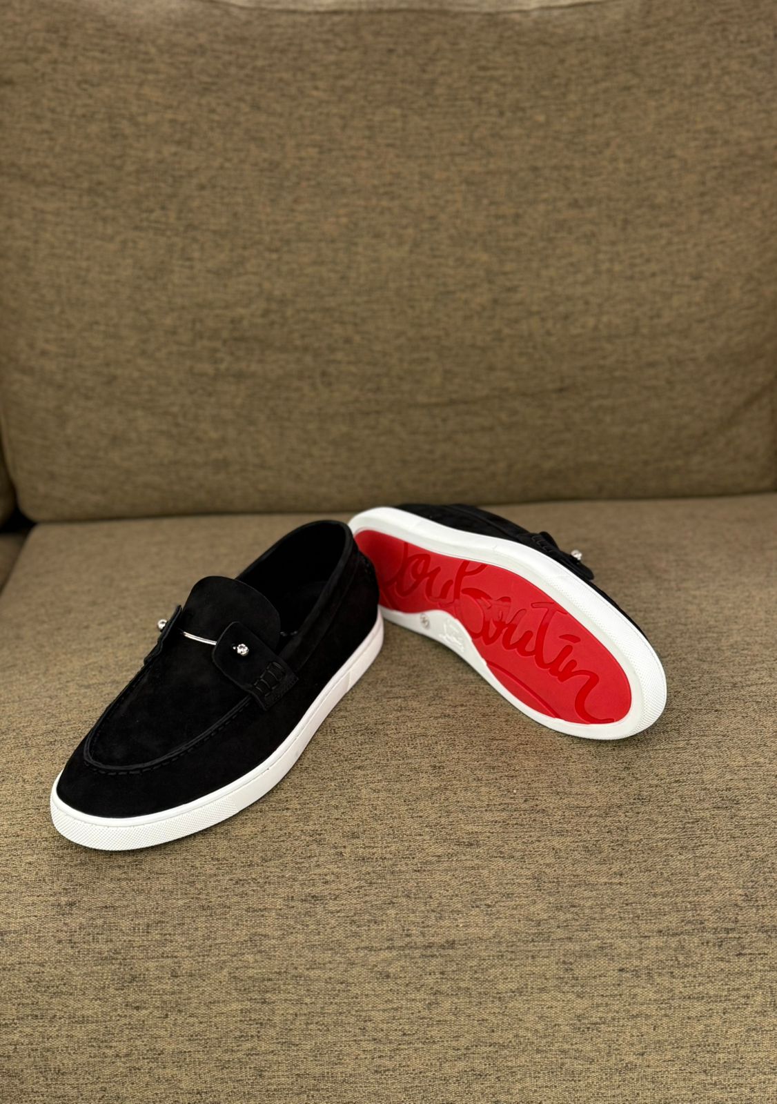 Christian Louboutin Elegant Slip-On Leather Loafers