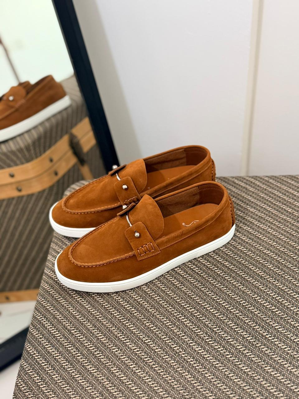 Christian Louboutin Elegant Slip-On Leather Loafers
