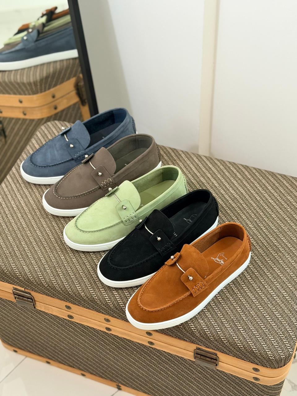 Christian Louboutin Elegant Slip-On Leather Loafers