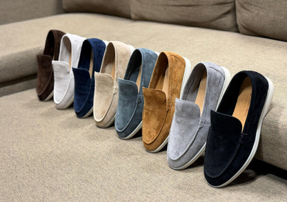 Loro Piana Summer Walk Suede Slip-On Loafers