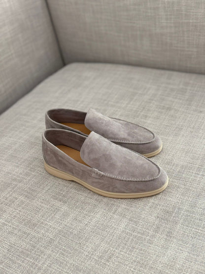 Loro Piana Summer Walk Suede Slip-On Loafers