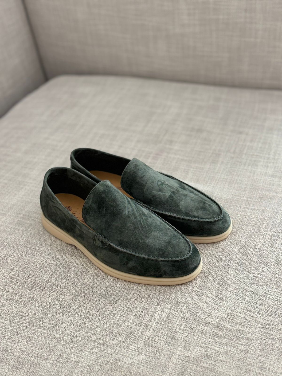 Loro Piana Summer Walk Suede Slip-On Loafers