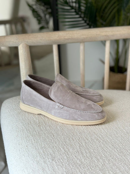 Loro Piana Summer Walk Suede Slip-On Loafers