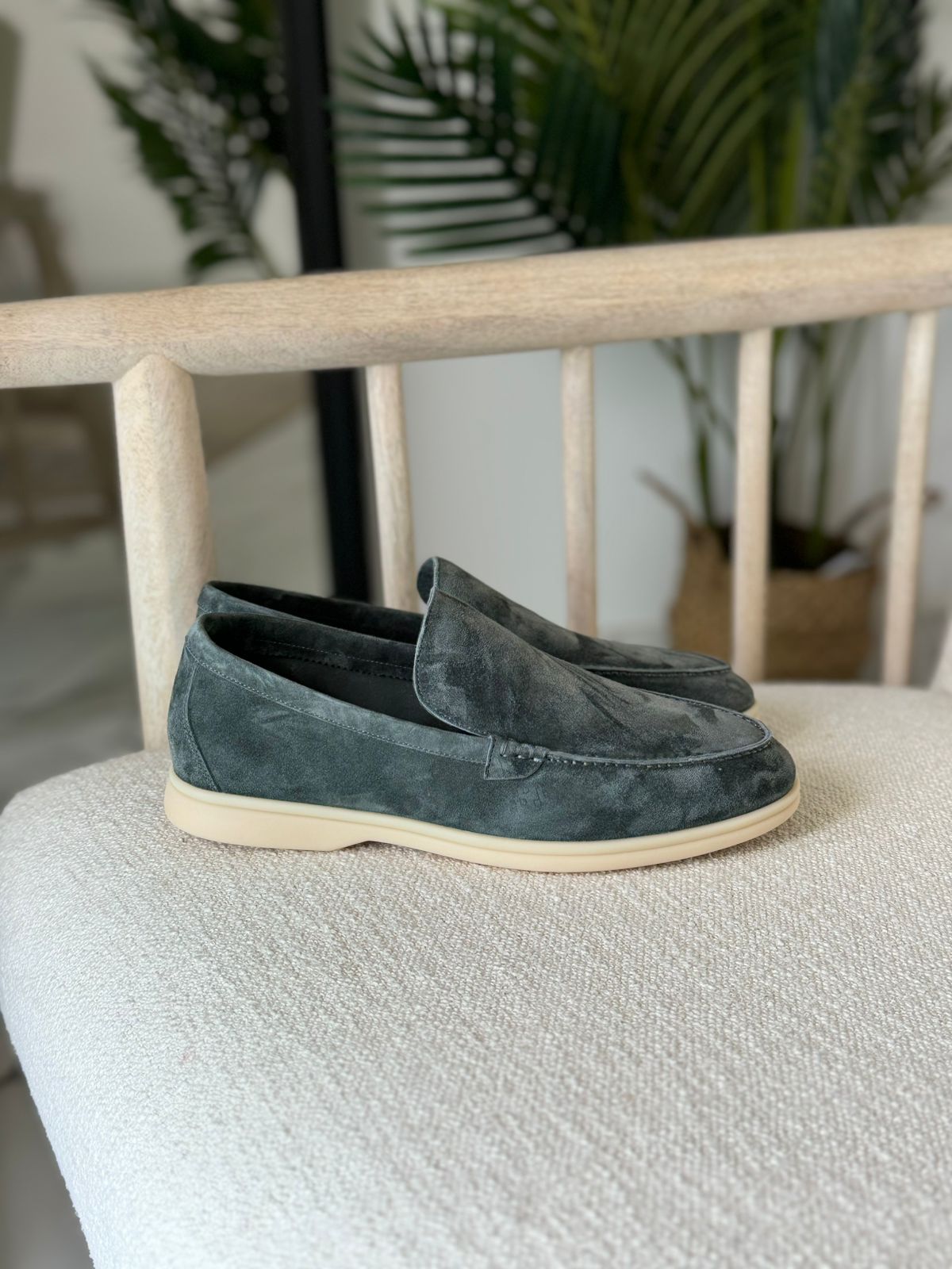 Loro Piana Summer Walk Suede Slip-On Loafers