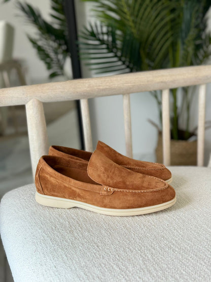Loro Piana Summer Walk Suede Slip-On Loafers