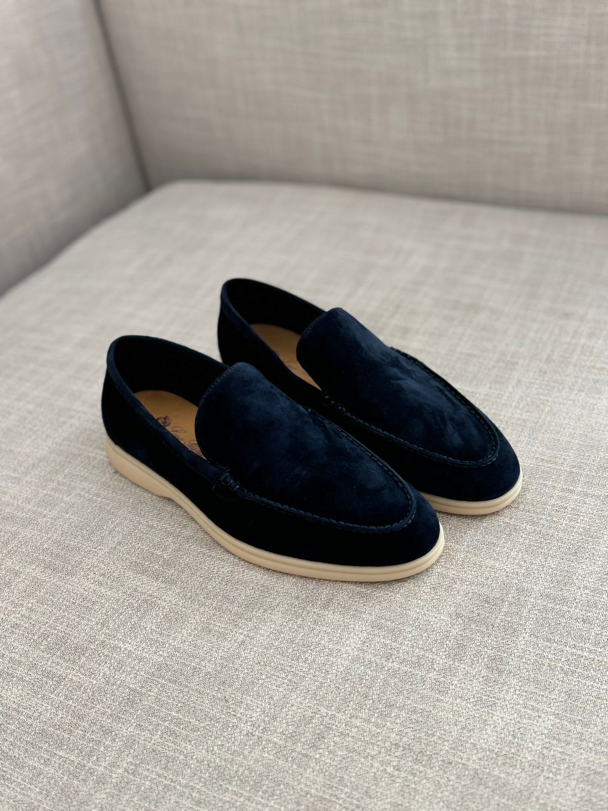 Loro Piana Summer Walk Suede Slip-On Loafers