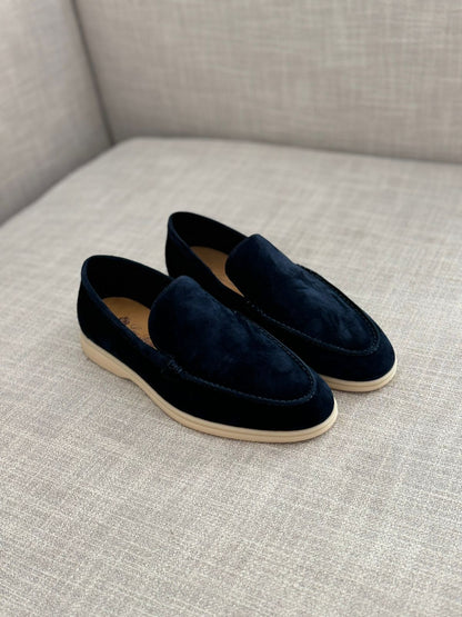 Loro Piana Summer Walk Suede Slip-On Loafers