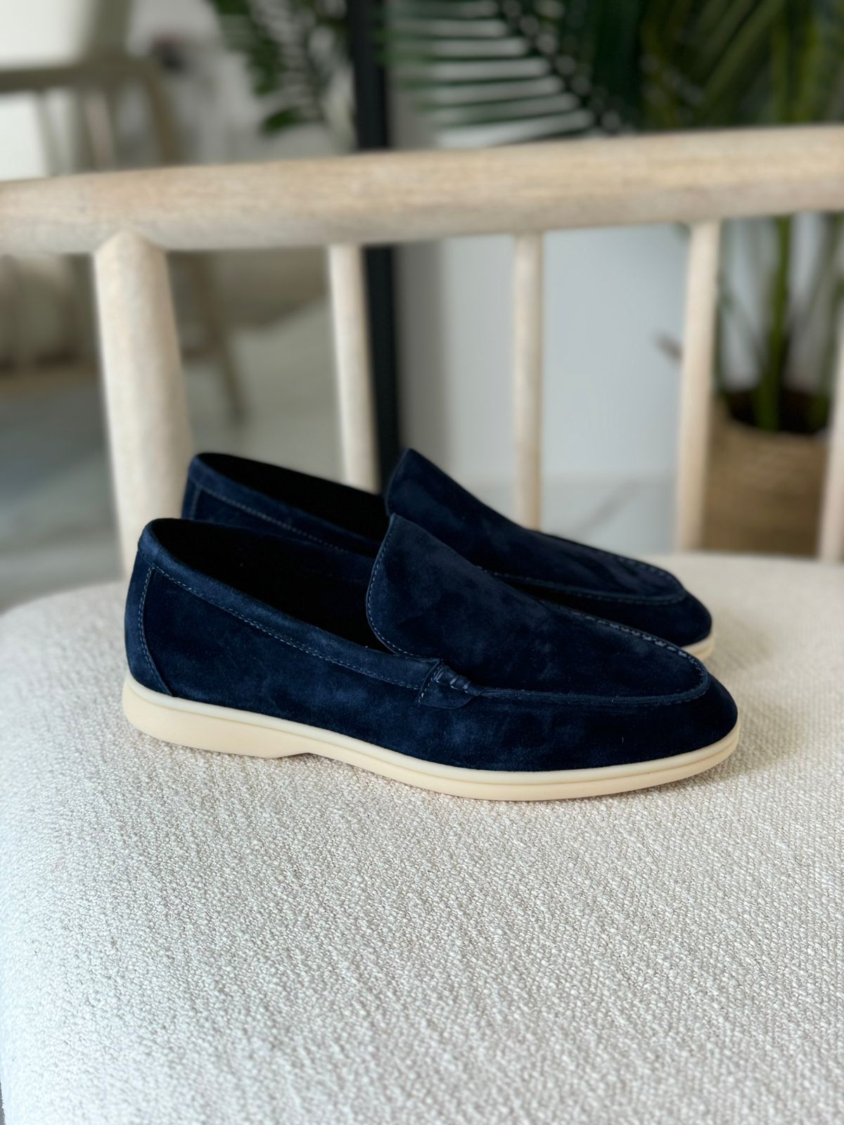 Loro Piana Summer Walk Suede Slip-On Loafers