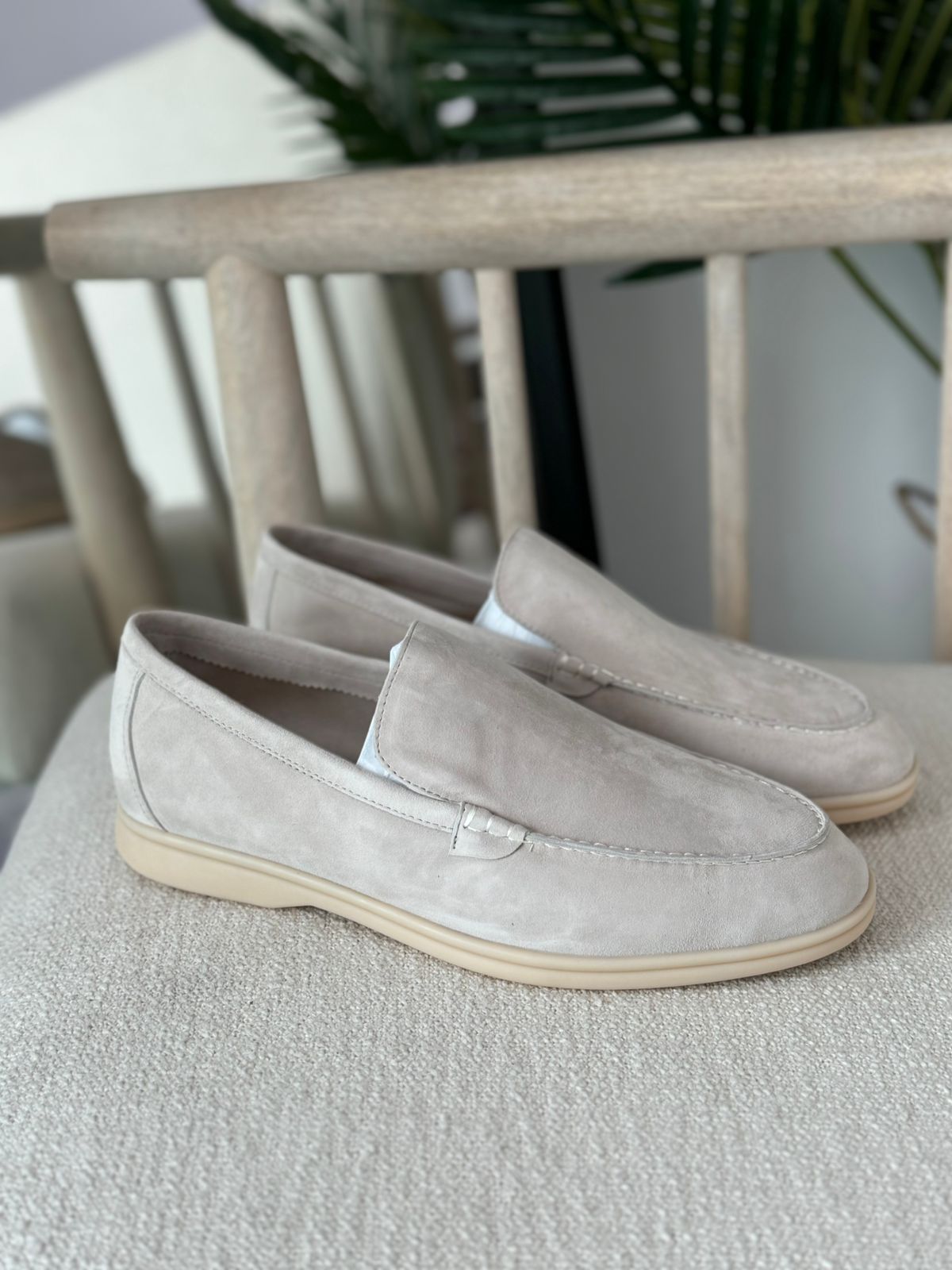 Loro Piana Summer Walk Suede Slip-On Loafers