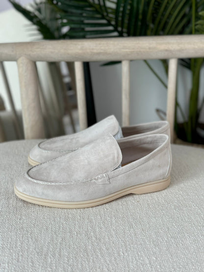 Loro Piana Summer Walk Suede Slip-On Loafers