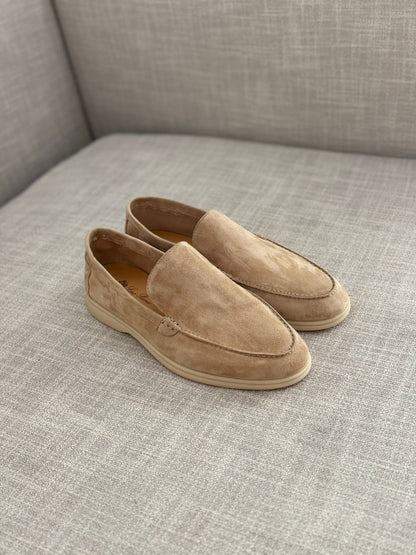 Loro Piana Summer Walk Suede Slip-On Loafers