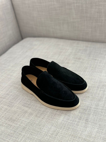 Loro Piana Summer Walk Suede Slip-On Loafers