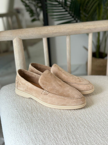 Loro Piana Summer Walk Suede Slip-On Loafers
