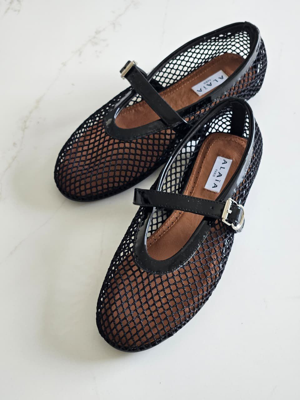 Alaïa Fishnet ballerinas
