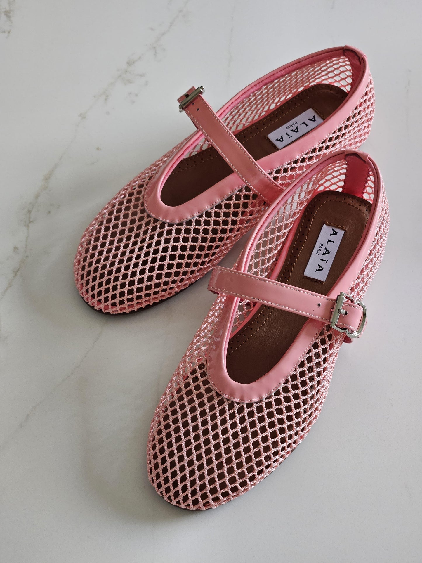 Alaïa Fishnet ballerinas
