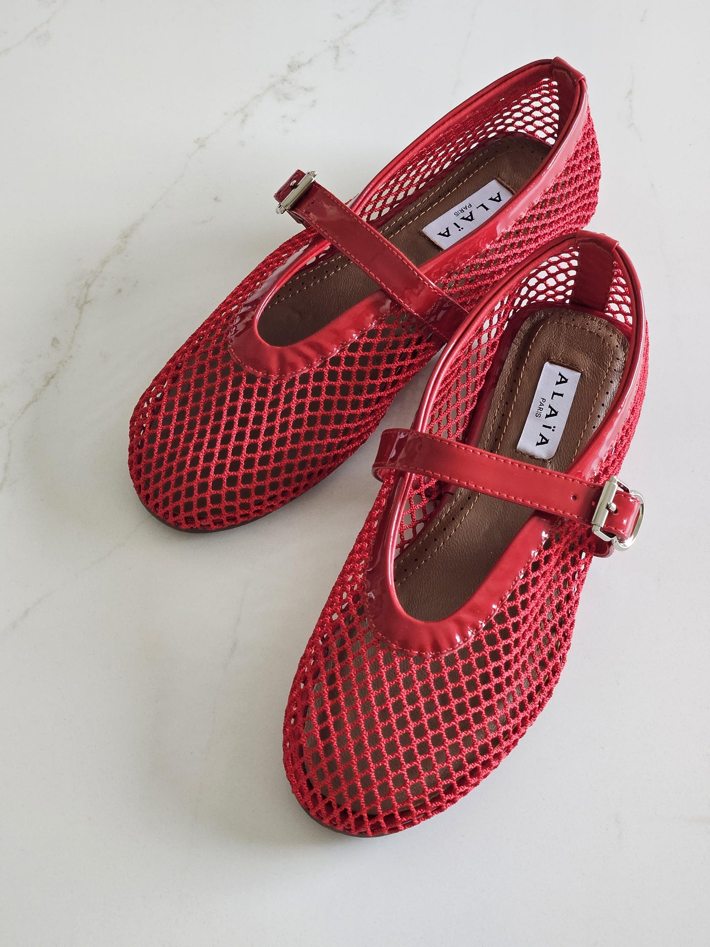 Alaïa Fishnet ballerinas