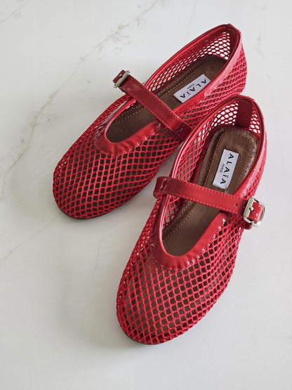 Alaïa Fishnet ballerinas