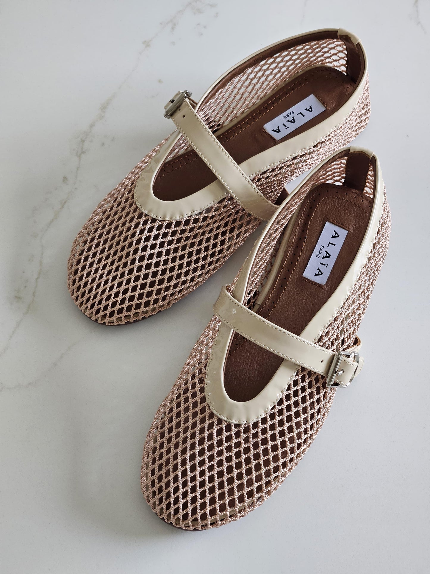 Alaïa Fishnet ballerinas