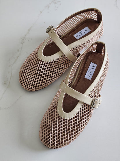Alaïa Fishnet ballerinas
