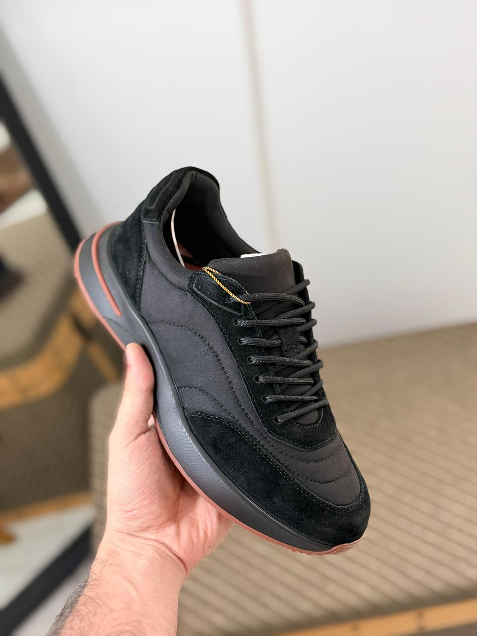 Loro Piana Classic Low-Top Lace-Up Suede Sneakers