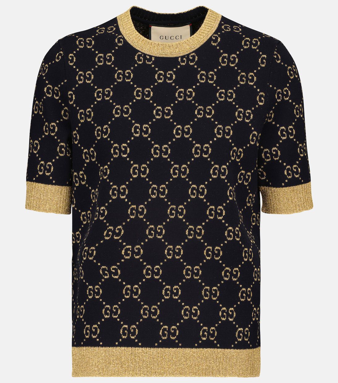 Gucci GG Monogram Knit Short Sleeve T-Shirt