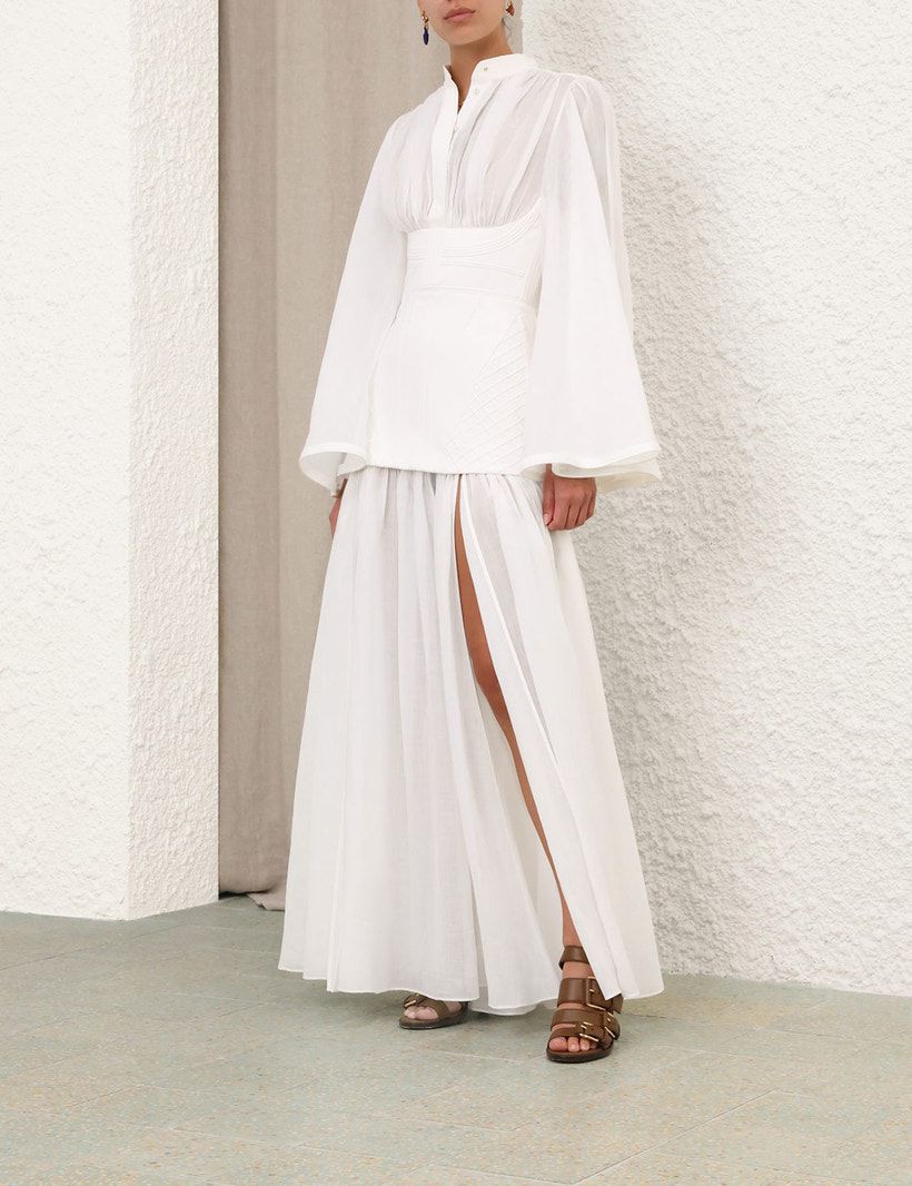 Zimmermann Flowing Long Sleeve Maxi Dress