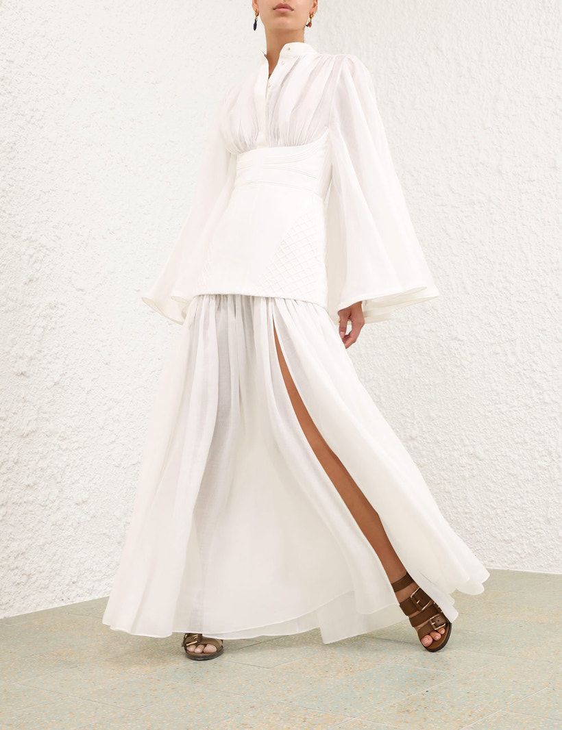 Zimmermann Flowing Long Sleeve Maxi Dress