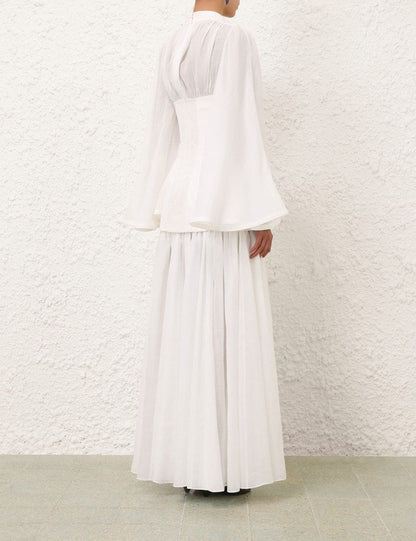Zimmermann Flowing Long Sleeve Maxi Dress