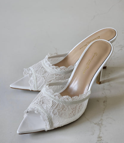 Gianvito Rossi Lace Claudia Mules