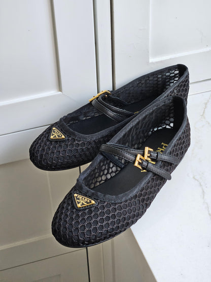 PRADA mesh ballet flats