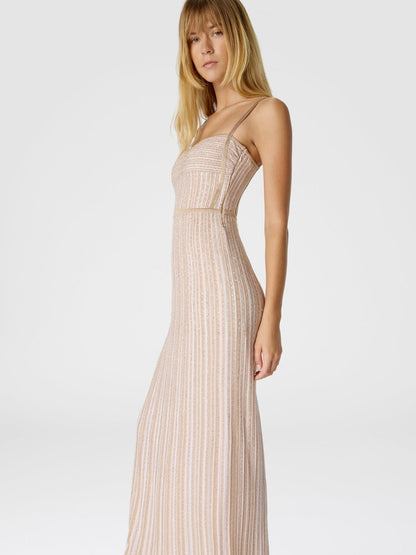 Missoni Strapless Ribbed Knit Maxi Dress