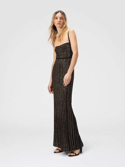 Missoni Strapless Ribbed Knit Maxi Dress