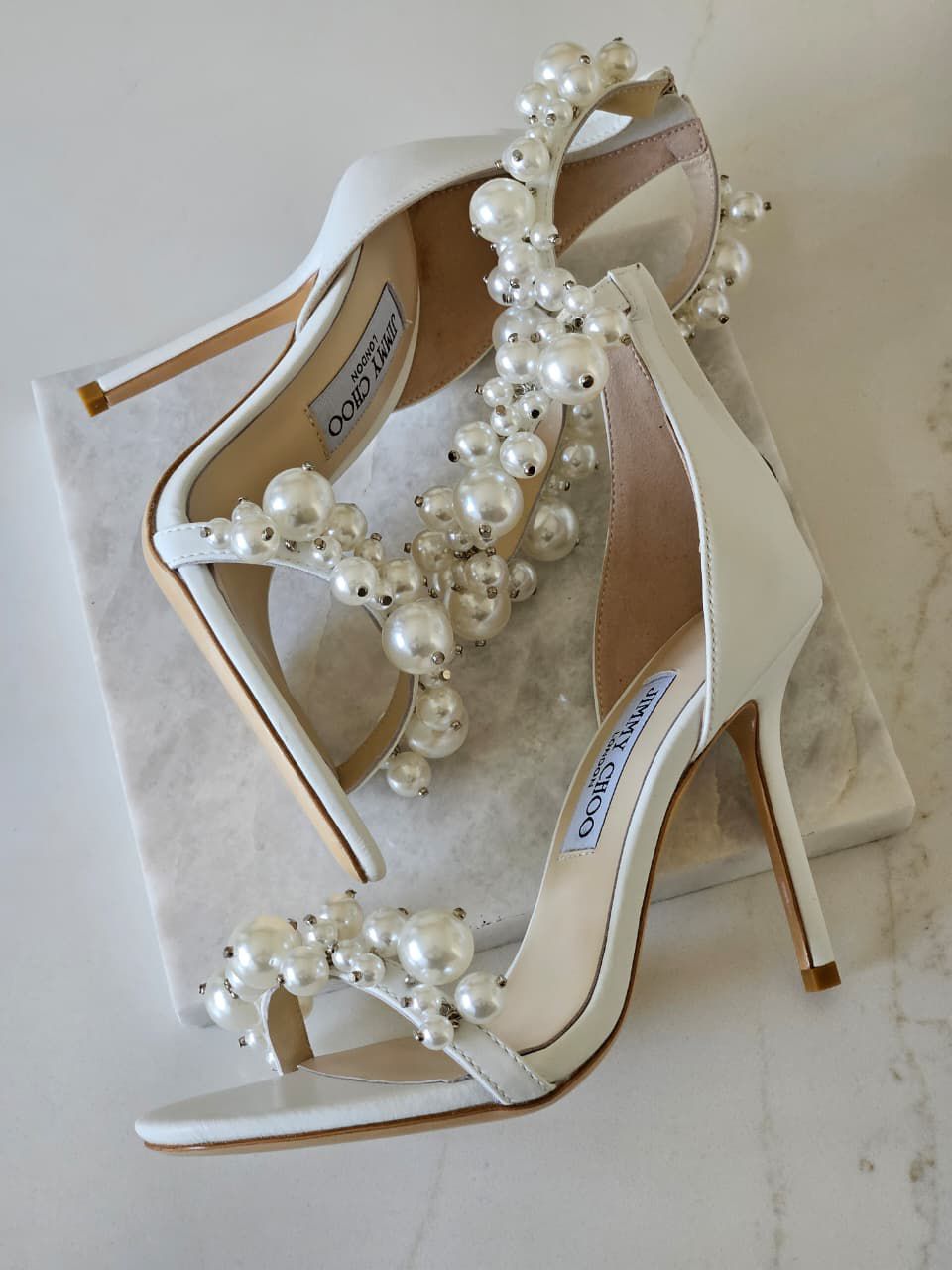 Jimmy Choo Maisel 100 Pearl-Embellished Pumps