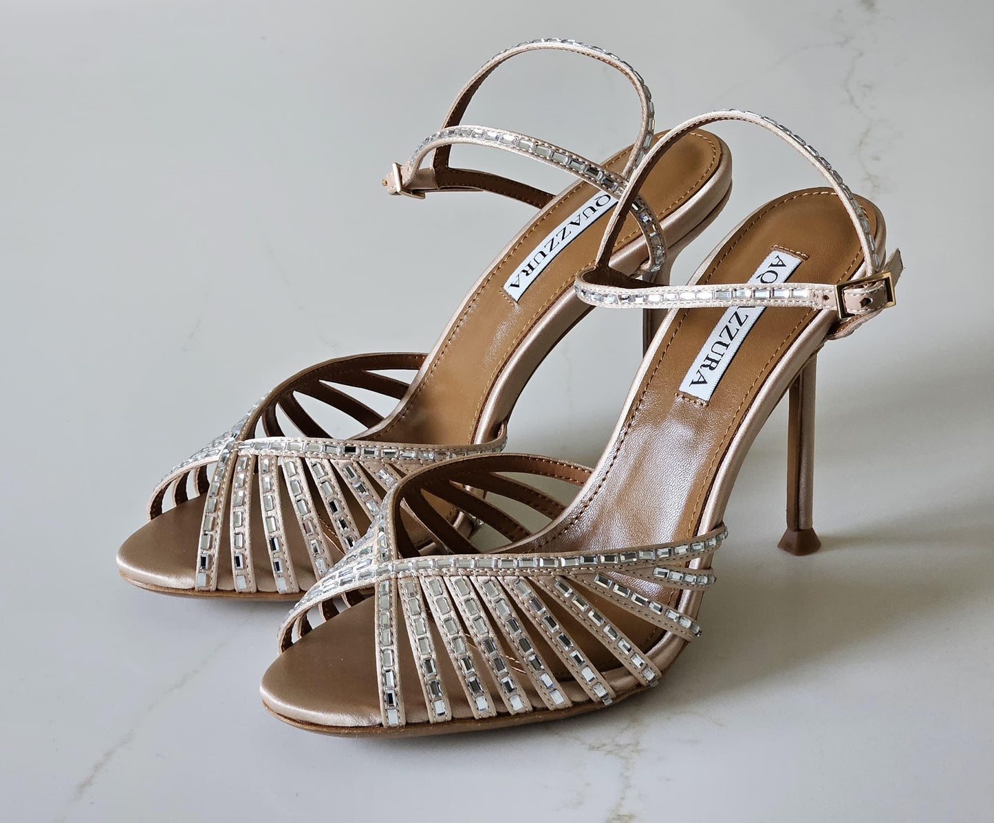 Aquazzura Hold Me Crystal Sandal 85