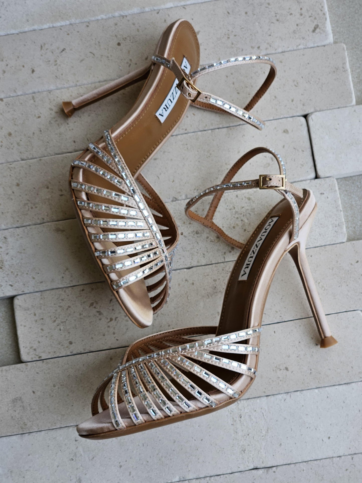 Aquazzura Hold Me Crystal Sandal 85