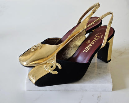CHANEL CC Slingback Pumps