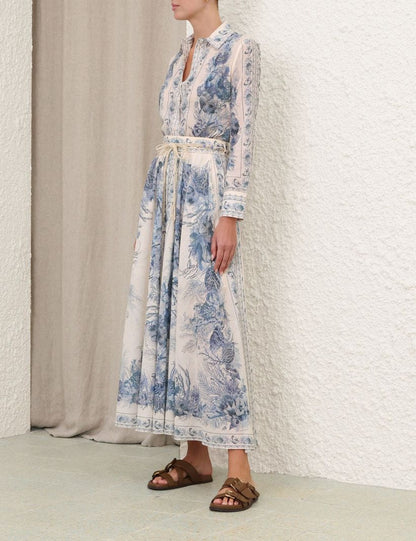 Zimmermann Wanderlust A-Line Maxi Skirt