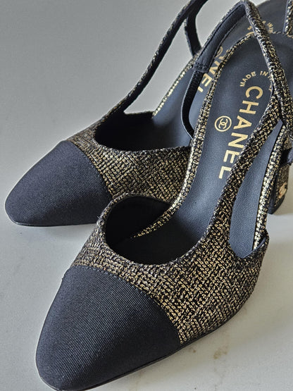 CHANEL Tweed Slingback
