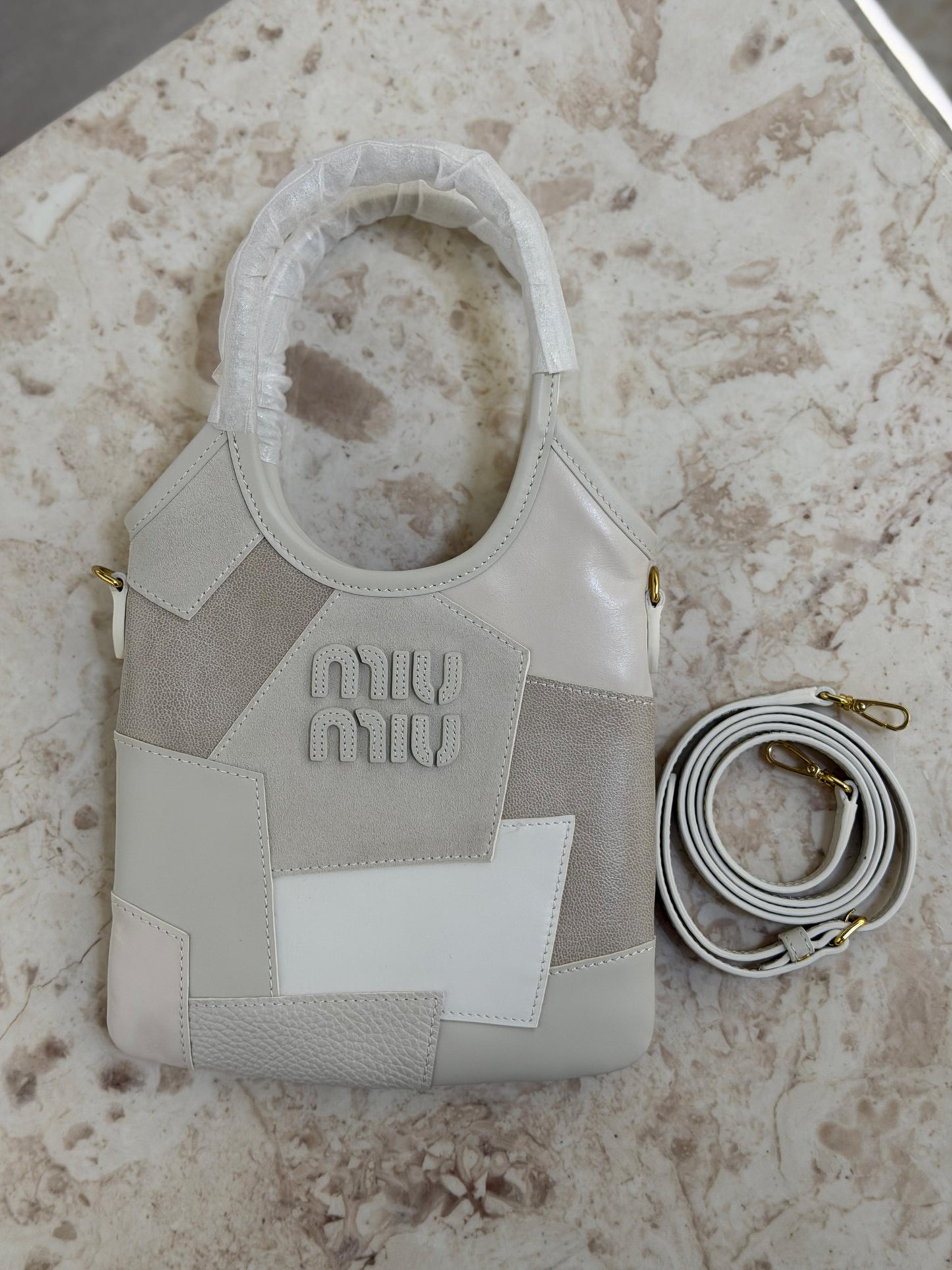 Miu Miu Ivy leather patchwork bag