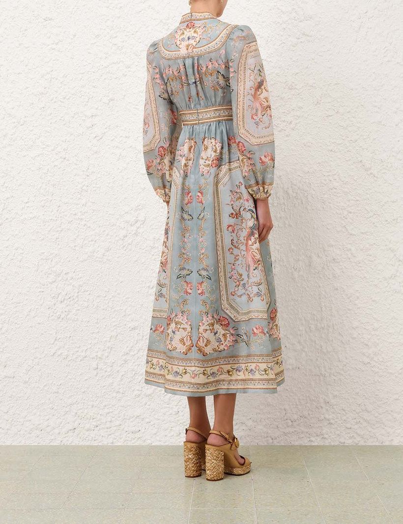 Zimmermann Linen Floral Roselight Dress