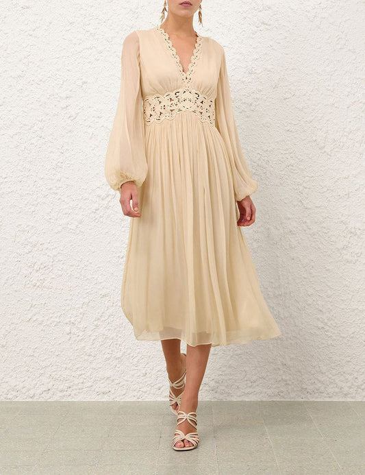 Zimmermann Luna Billow Midi Dress