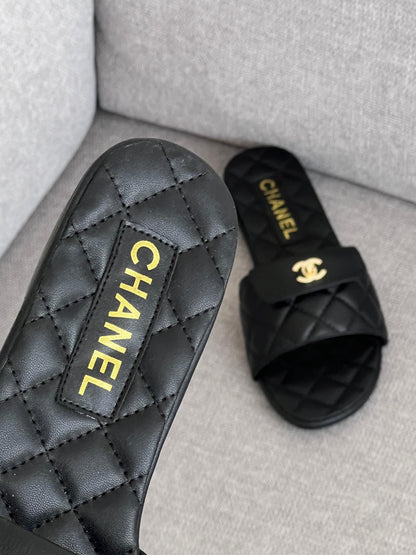 Chanel Quilted CC Turnlock Sandals
