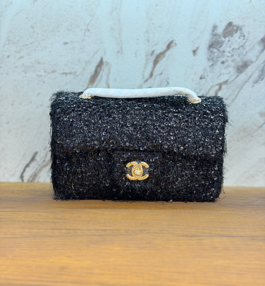 CHANEL Evening Bag In Fringed Sequins