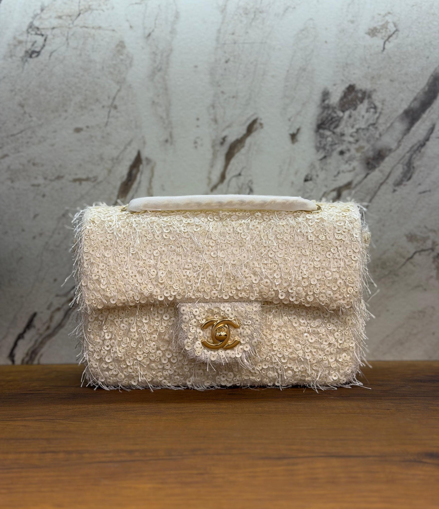 CHANEL Evening Bag In Fringed Sequins