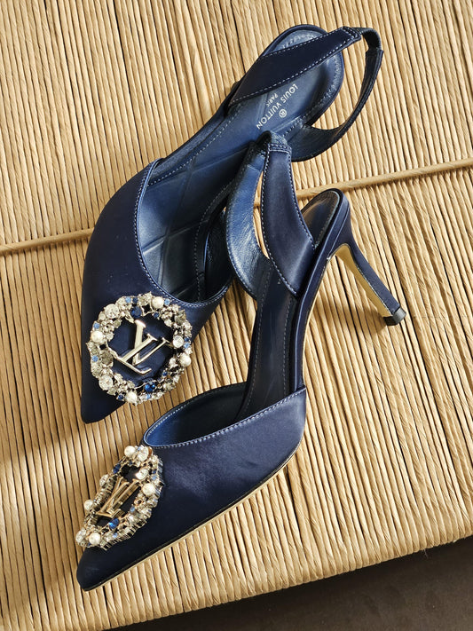LV Met Slingback Pump