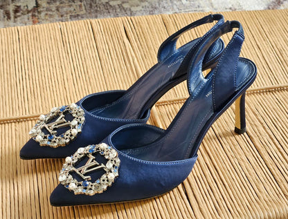 LV Met Slingback Pump