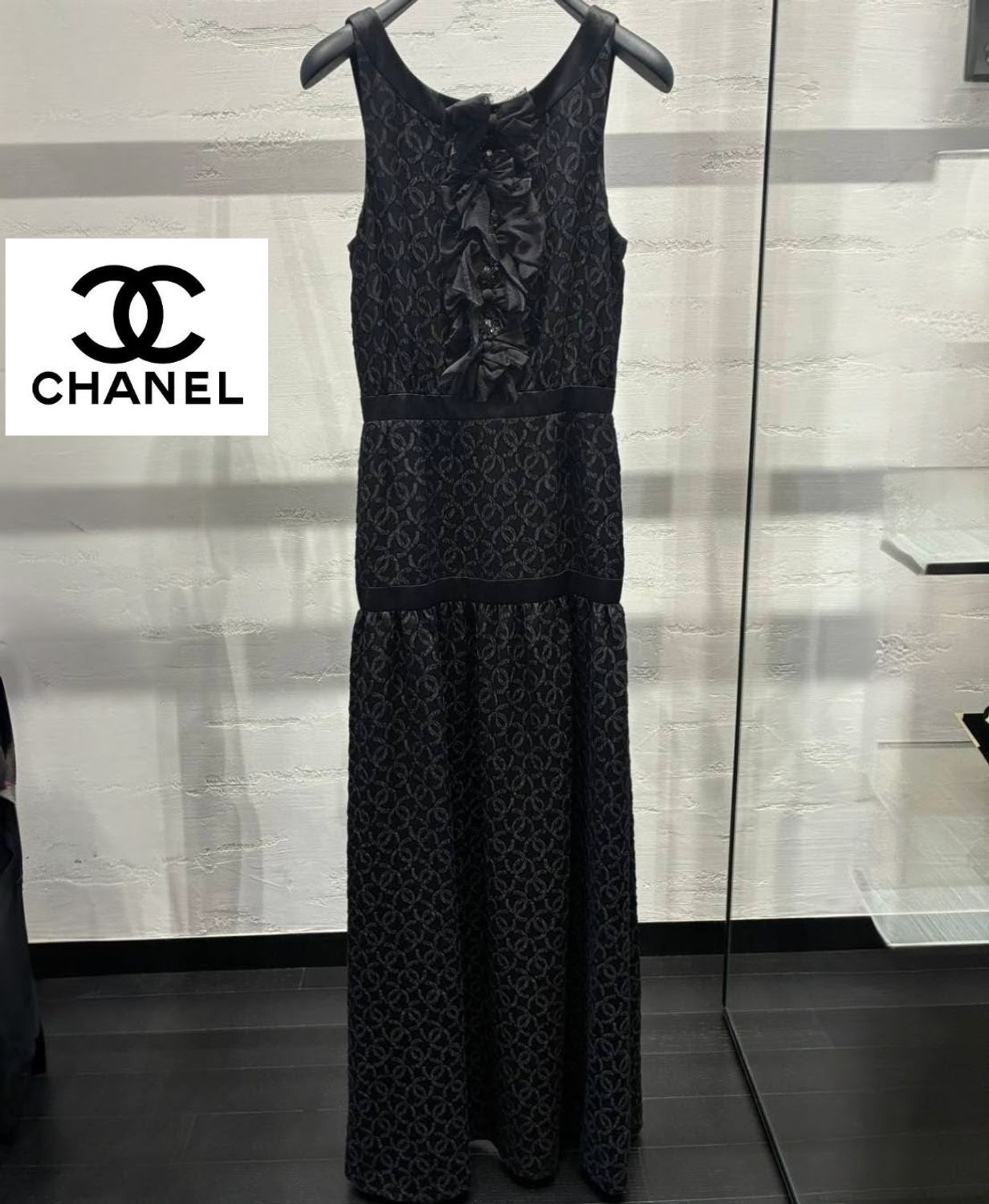 Chanel Elegant Bow Detail Long Dress